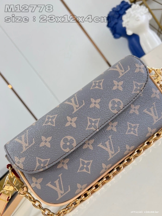 Official oldcobbler Ivy-23.5*12*4.3cm Wallet VUITTON on LOUIS Chain 0708